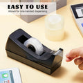 1 pz, nero, dispenser di nastro adesivo da tavolo con base antiscivolo, ricarica di nastro per dispenser, dispenser