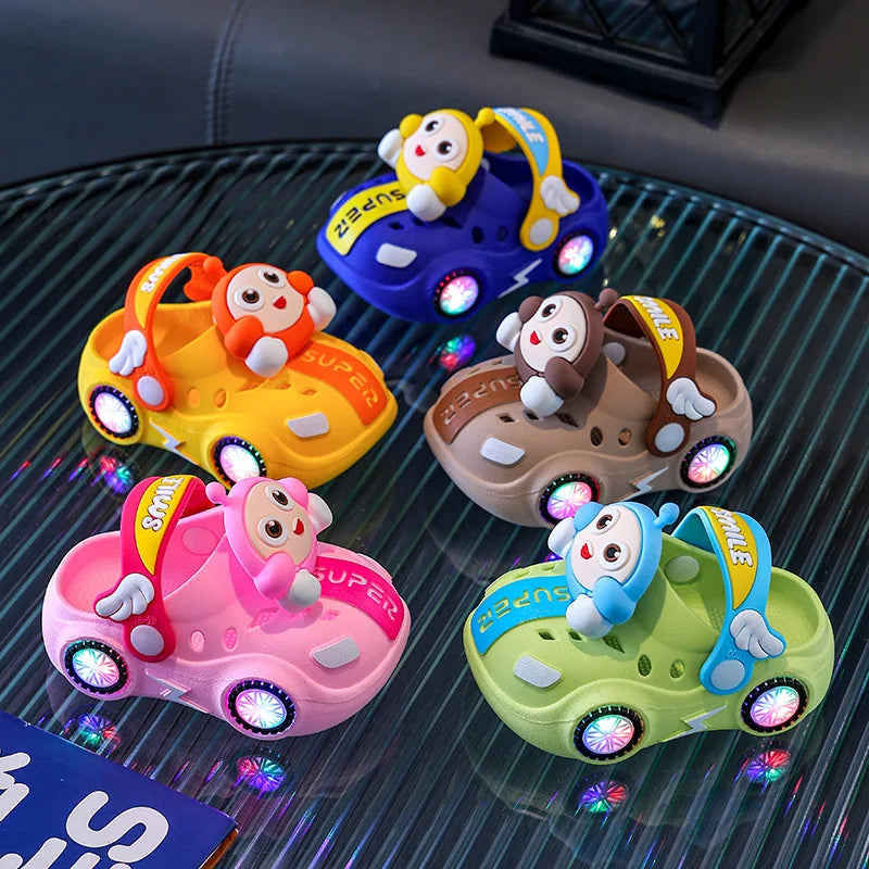 Pantofole antiscivolo per bambini con luci lampeggianti