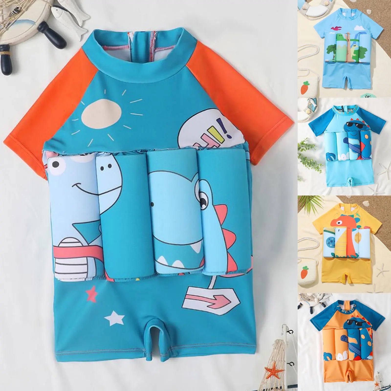 Costume da bagno galleggiante per bambini e bambine, costume da bagno galleggiante per bambini da 1-6 anni galleggiante, per imparare a nuotare, abbigliamento galleggiante