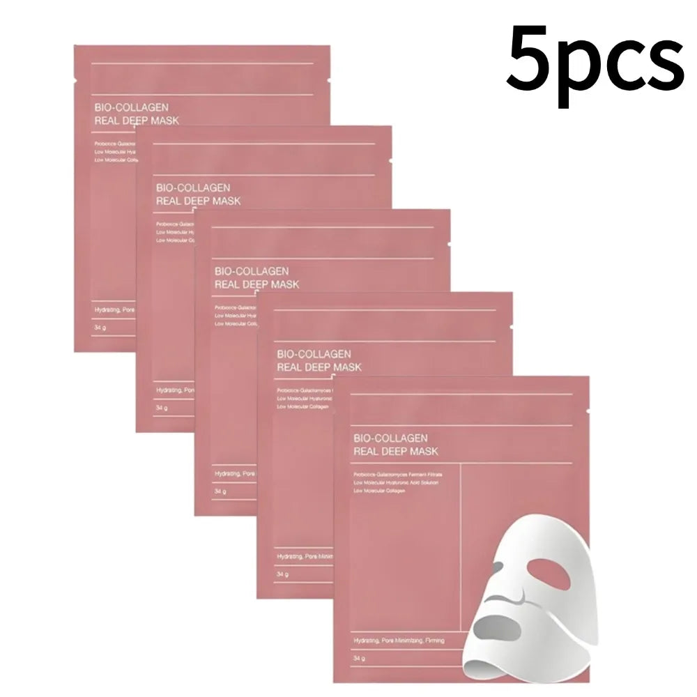 1-10 pezzi Maschera viso al bio collagene, idratante profonda, maschera notte, restringe i pori, idratante, rinfrescante, illuminante, cura della pelle coreana